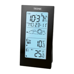 Black Radio-Controlled Weather Station