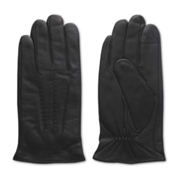 Men's Stitch Line Leather Gloves