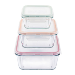 Ernesto Glass Food Storage Containers - 3 piece set