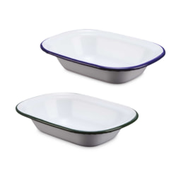 Small Enamel Oven Dish 2 Pack