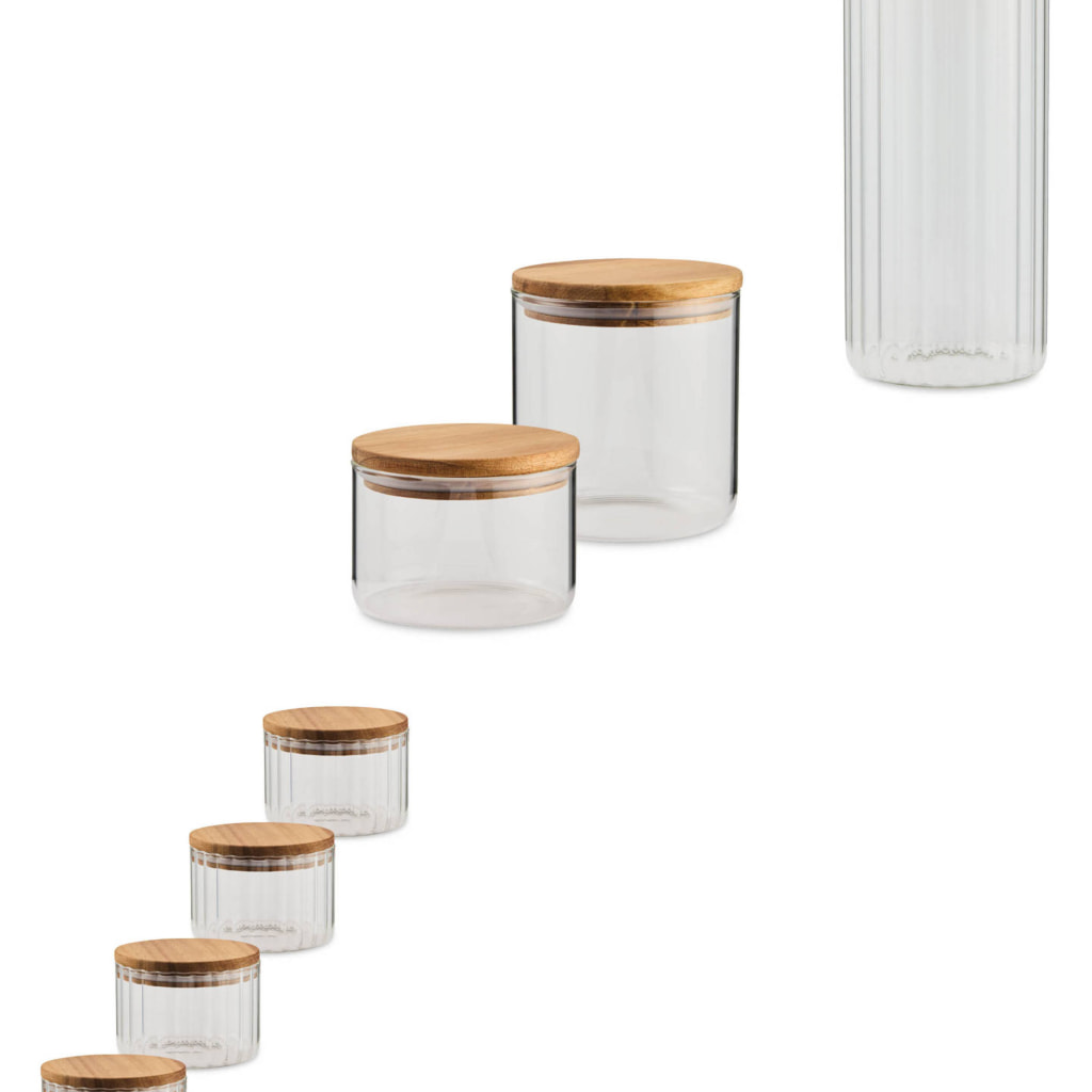 Glass Container with Acacia Lid