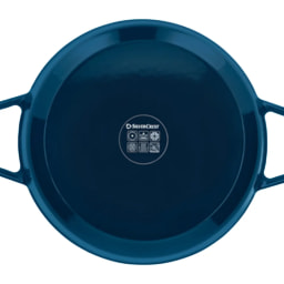 5.6L Cast Iron Casserole Dish - Dark Blue