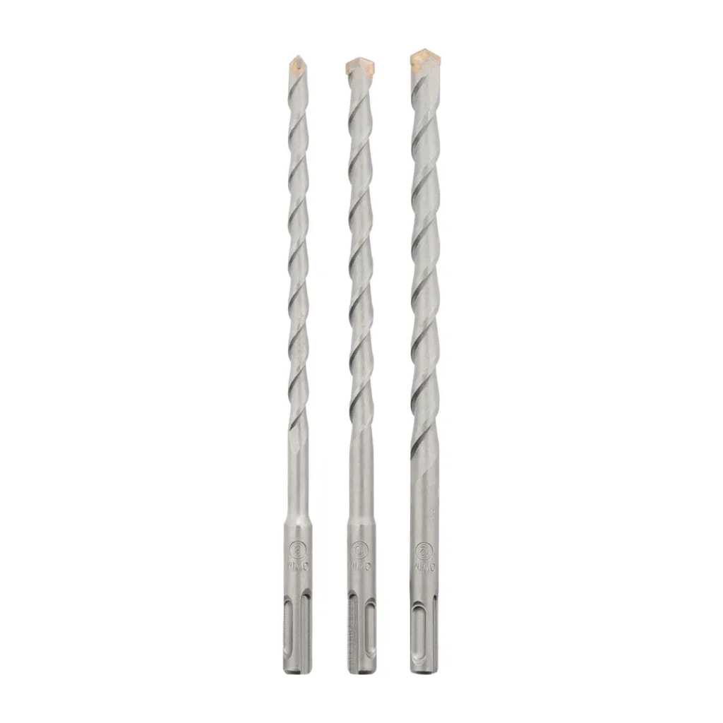 SDS-Plus Long Hammer Drill Bits - 3 Pieces