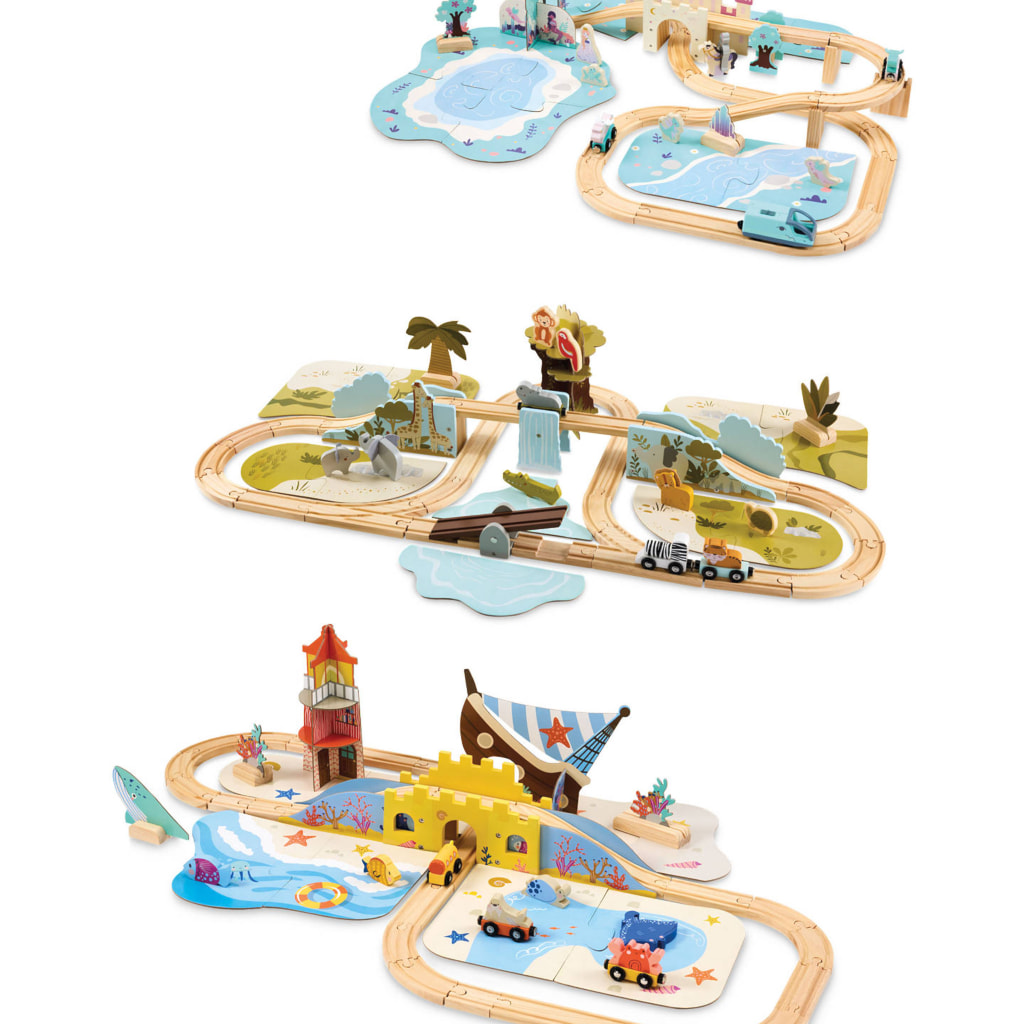Wooden Railway Set