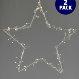 LED Hanging Stars 2 Pack