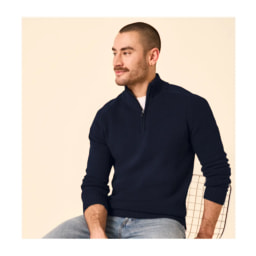 Men’s Navy Half Zip Jumper
