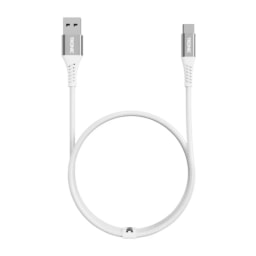 White USB 2.0 Type-A to Type-C - Charging & Data Transfer Cable