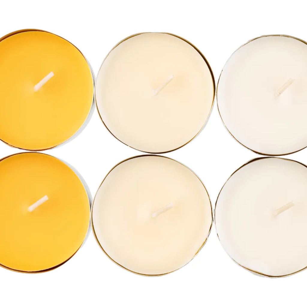 Large Vanilla Scented Tealights - 6 Pack