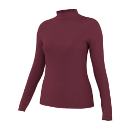 Ladies’ Dark Red Ribbed Jumper
