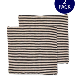 Black Stripe Cushion Covers 2 Pack