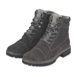 Ladies' Grey Lined Lace Up Boots