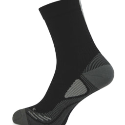 Crane Black Wool Cycling Socks