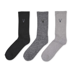 Men's Grey Chunky Socks 3 Pack
