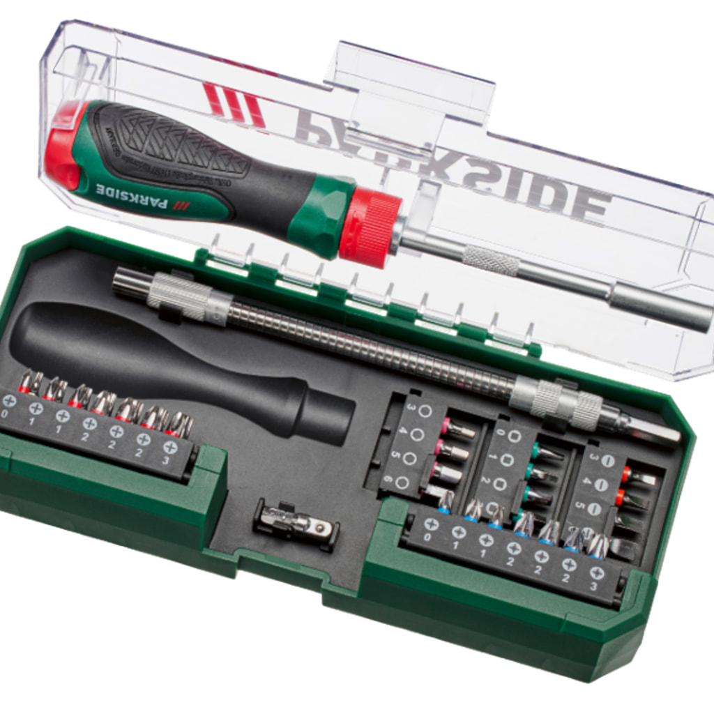 Parkside - Ratchet Screwdriver & Bit Set - 43 Pieces