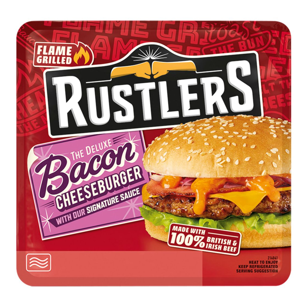 Rustlers Deluxe Bacon & Cheese Burger