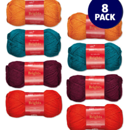 Bright Double Knit Yarn 8 Pack