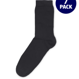 Avenue 7 Pack Black Socks
