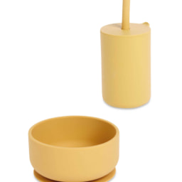 Yellow Silicone Bowl and Cup