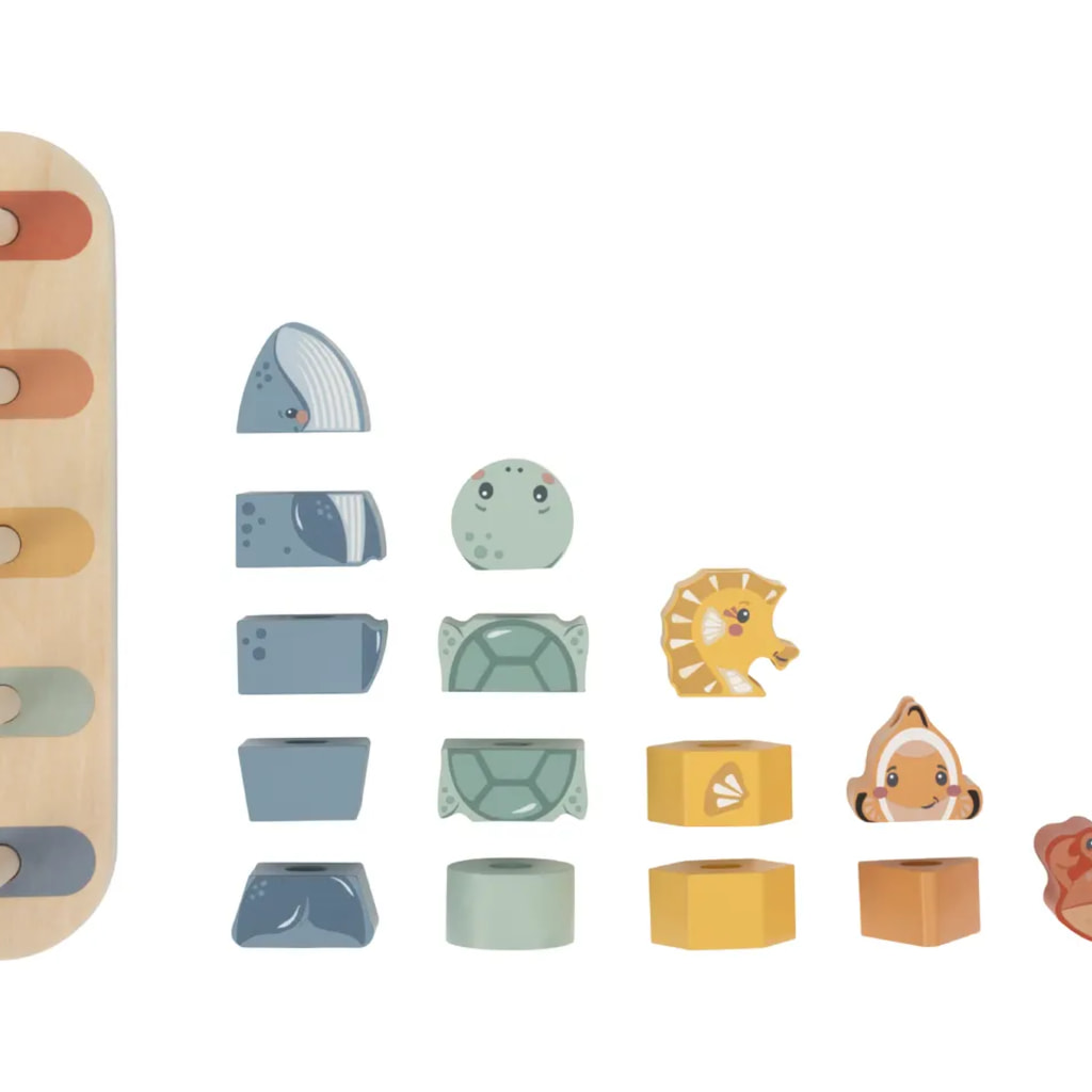 Sort & Stack Sea Creatures - 16 Pieces