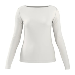 Ladies’ White Long Sleeve Top