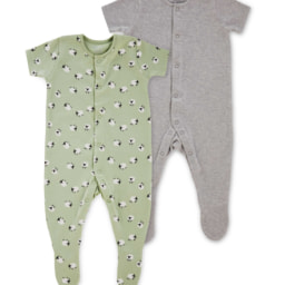 Baby Green Sleepsuits 2 Pack
