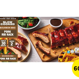 Slow Cooked Bourbon BBQ Pork Rib Rack