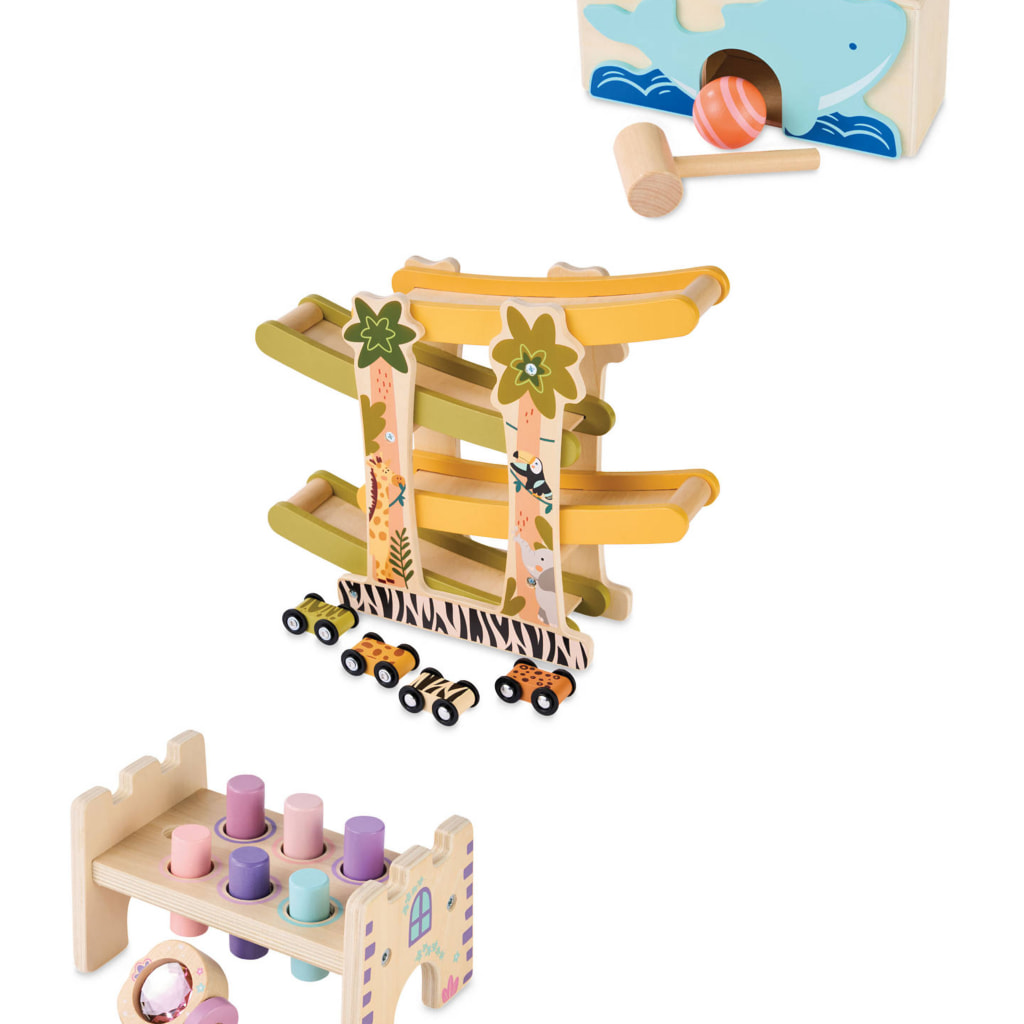 Wooden Hammer/Ramp Racer Set