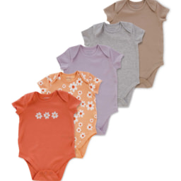 Baby Orange Bodysuits 5 Pack