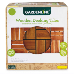Parquet Wooden Decking Tiles 4 Pack