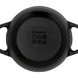 1.35L Cast Iron Casserole Dish - Black
