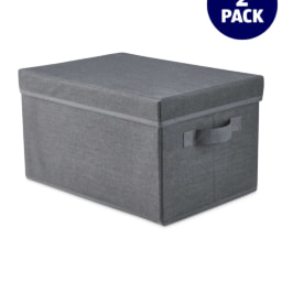 Dark Grey Foldable Storage 2 Pack