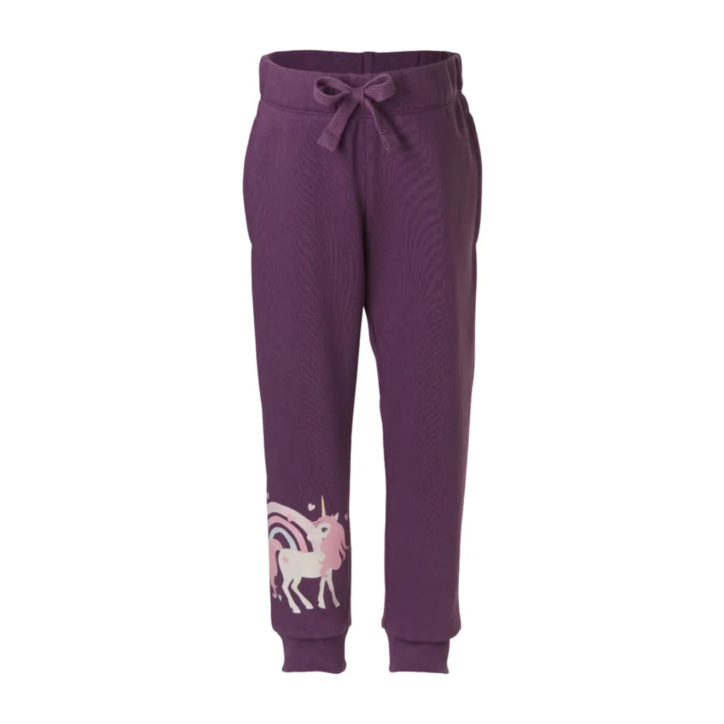 Kids’ Purple Joggers With Unicorn Design