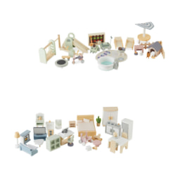 Wooden Dolls House Furniture Set