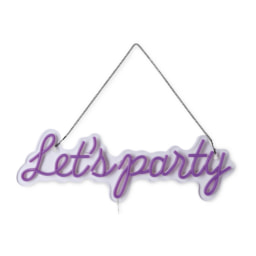 Neon Let's Party Sign