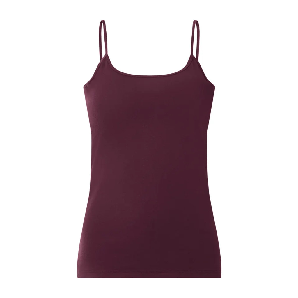 Ladies’ Burgundy and Pink Vest Tops - 3 Pack
