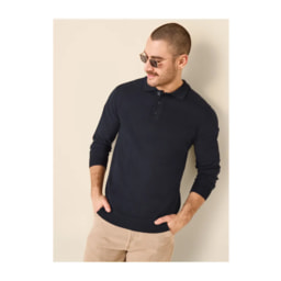 Men’s Navy Fine Knit Polo