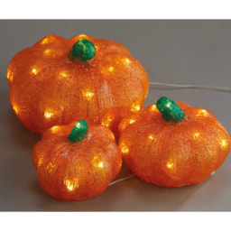 Orange Light Up Pumpkins 3 Pack