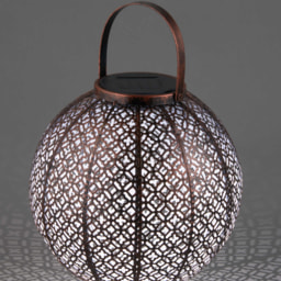 Copper Jasmine Solar Metal Lantern