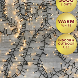 3000 Warm White LED Cluster Lights