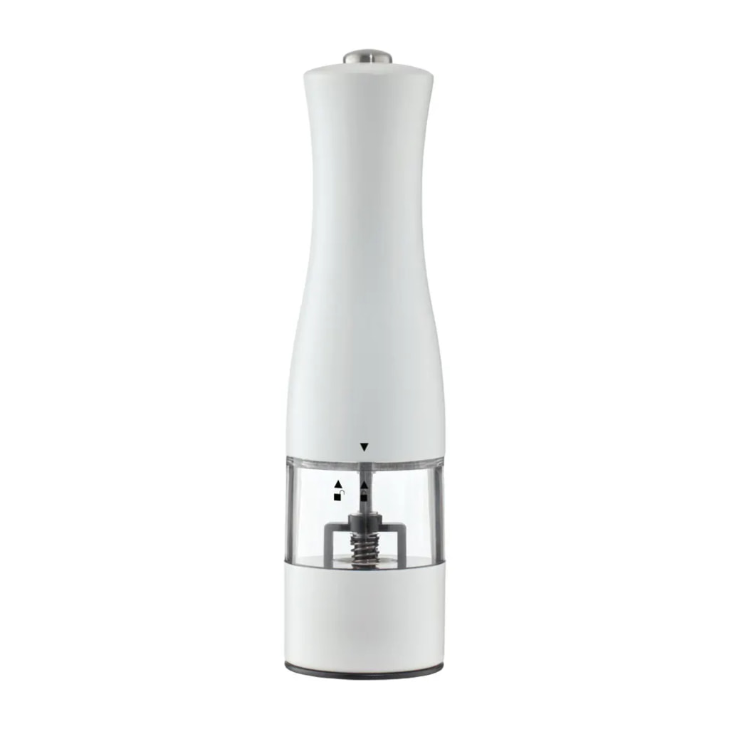 White Electric Salt Or Pepper Mill