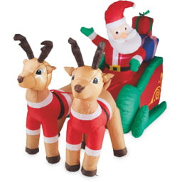 Inflatable Santa & Reindeer 1.8m