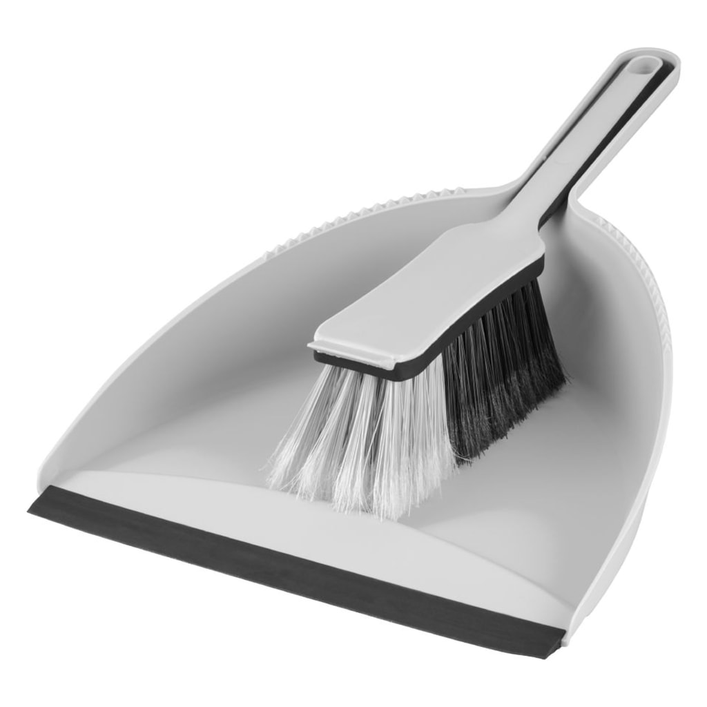 W5 - Grey Dustpan and Brush Set