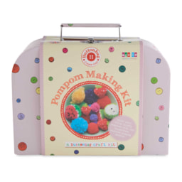 Button Bag Pompom Craft Suitcase Kit