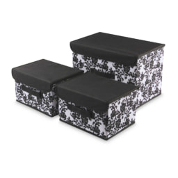 Floral Storage Boxes 3 Pack
