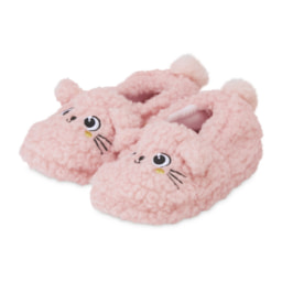Children's Pink Cat Slippers