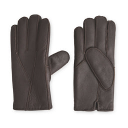 Avenue Men's Brown Lambskin Gloves