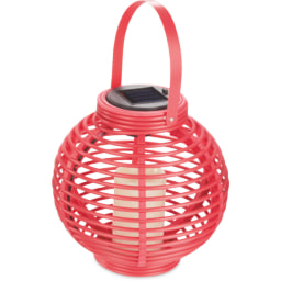 Pink Solar Coloured Globe Lantern