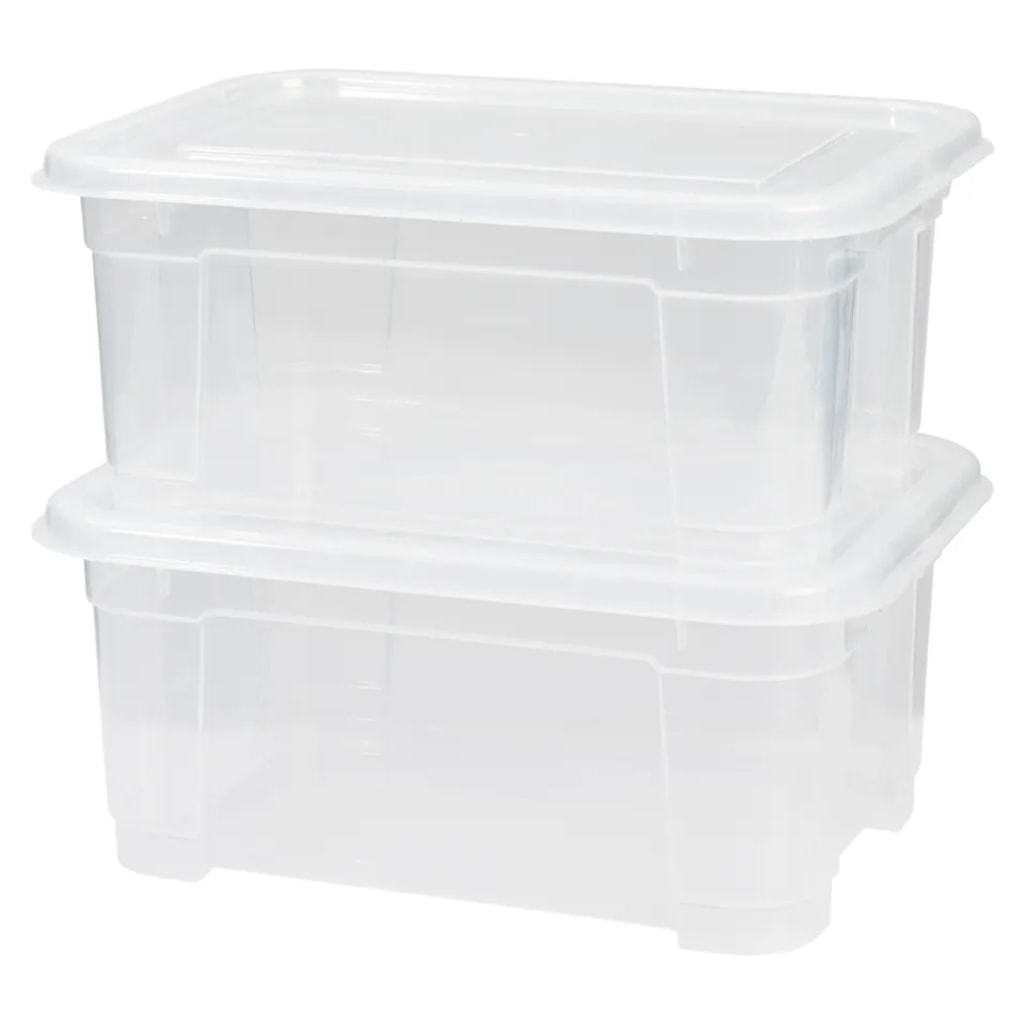 W5 - Large Storage Boxes With Lid - 2 pack