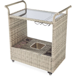 Rattan Effect Garden Bar