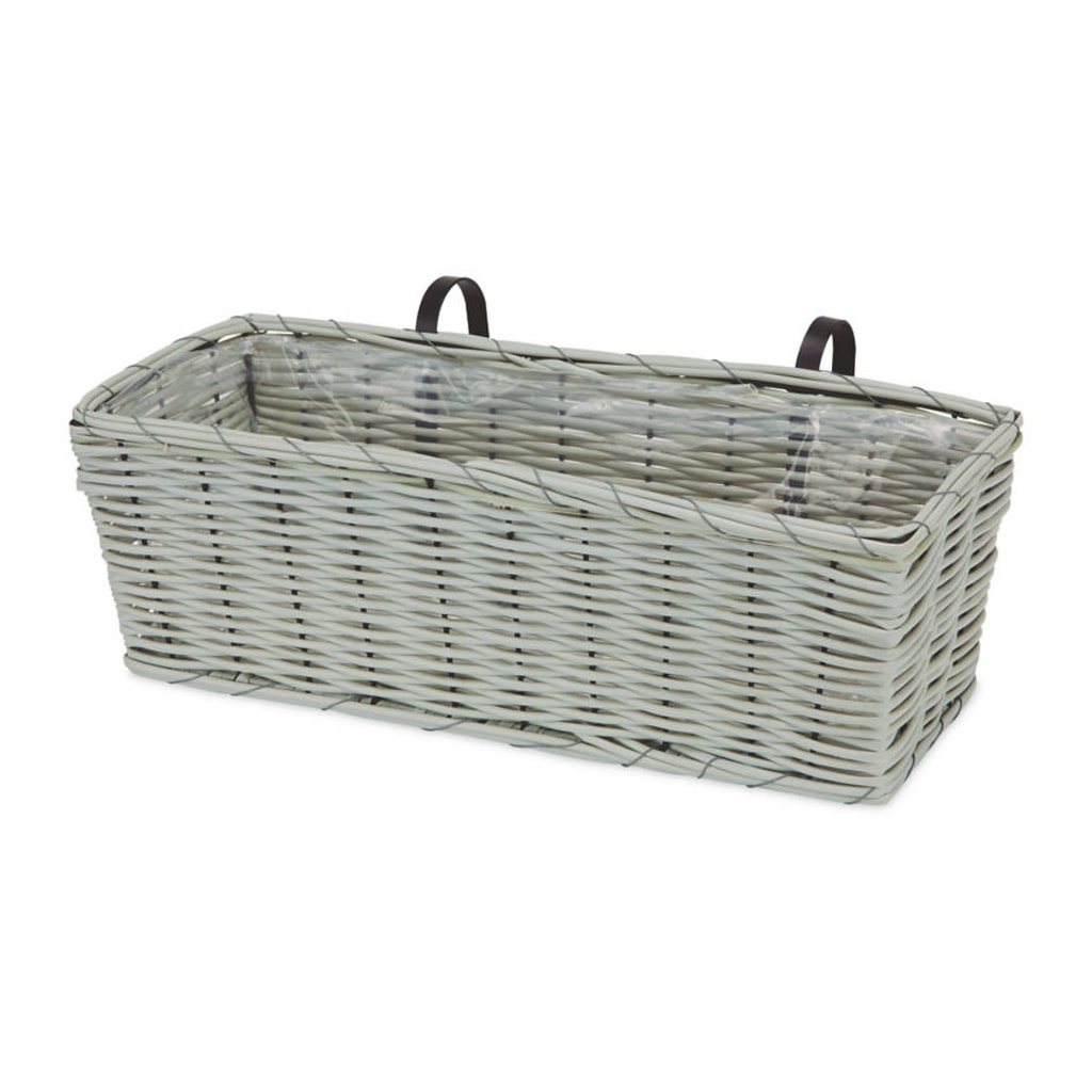 Faux Rattan Balcony Planter